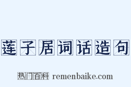 莲子居词话造句是什么意思的图片